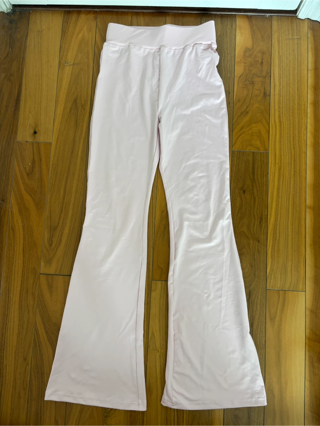 S Pink Athletic Zip-Up Jacket and Flare Pants Set - photo 4