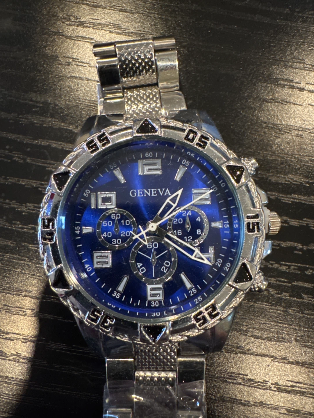 Geneva Men's Chronograph Watch - Blue Dial - photo 2