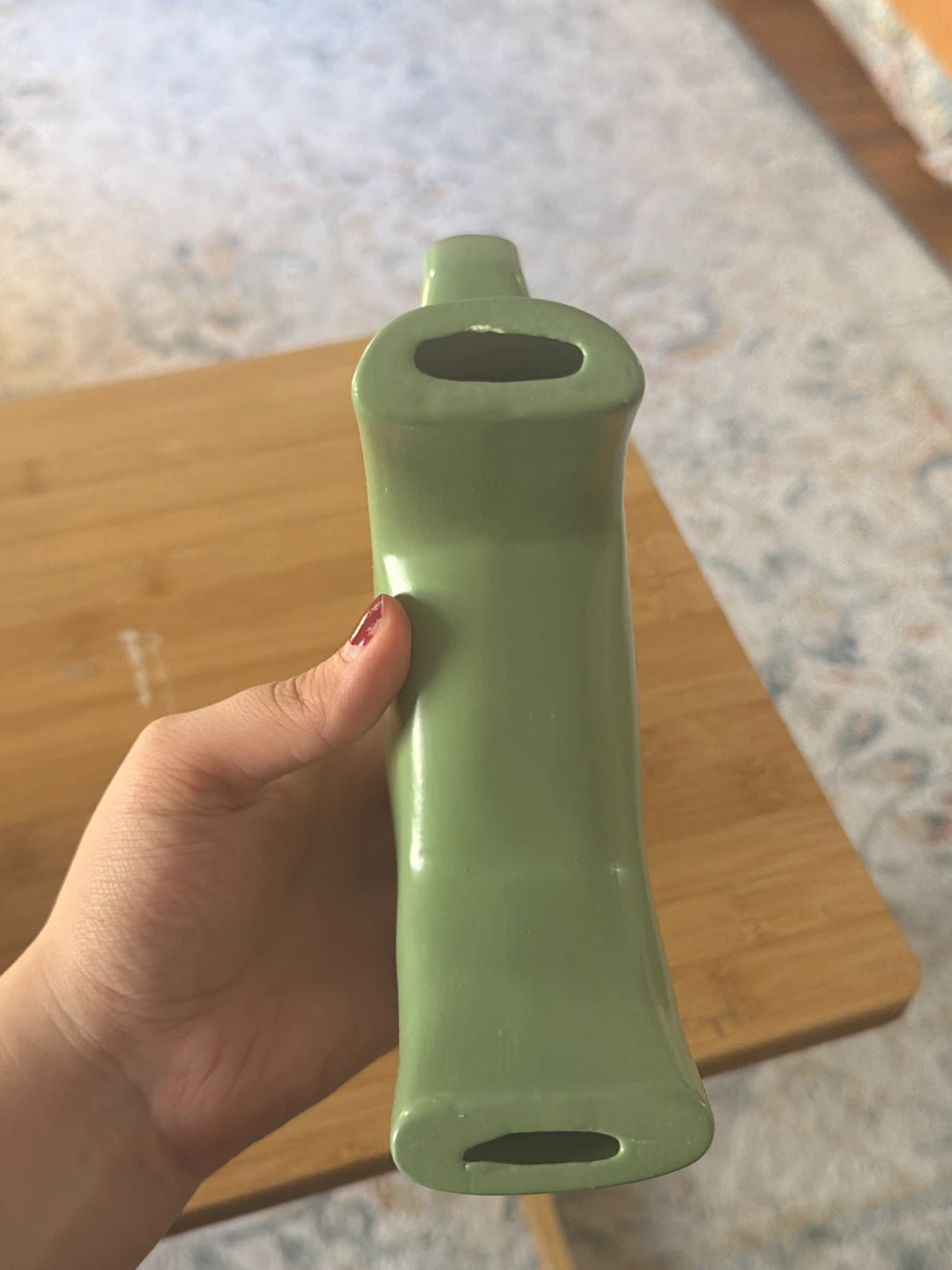 IKEA Klotplatan Dala-Style Horse Figure Earthenware Sage Green - photo 3