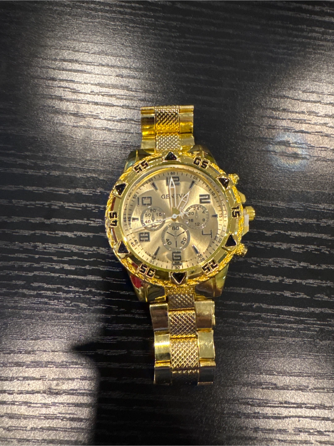 Geneva Gold Tone Chronograph Watch - photo 2