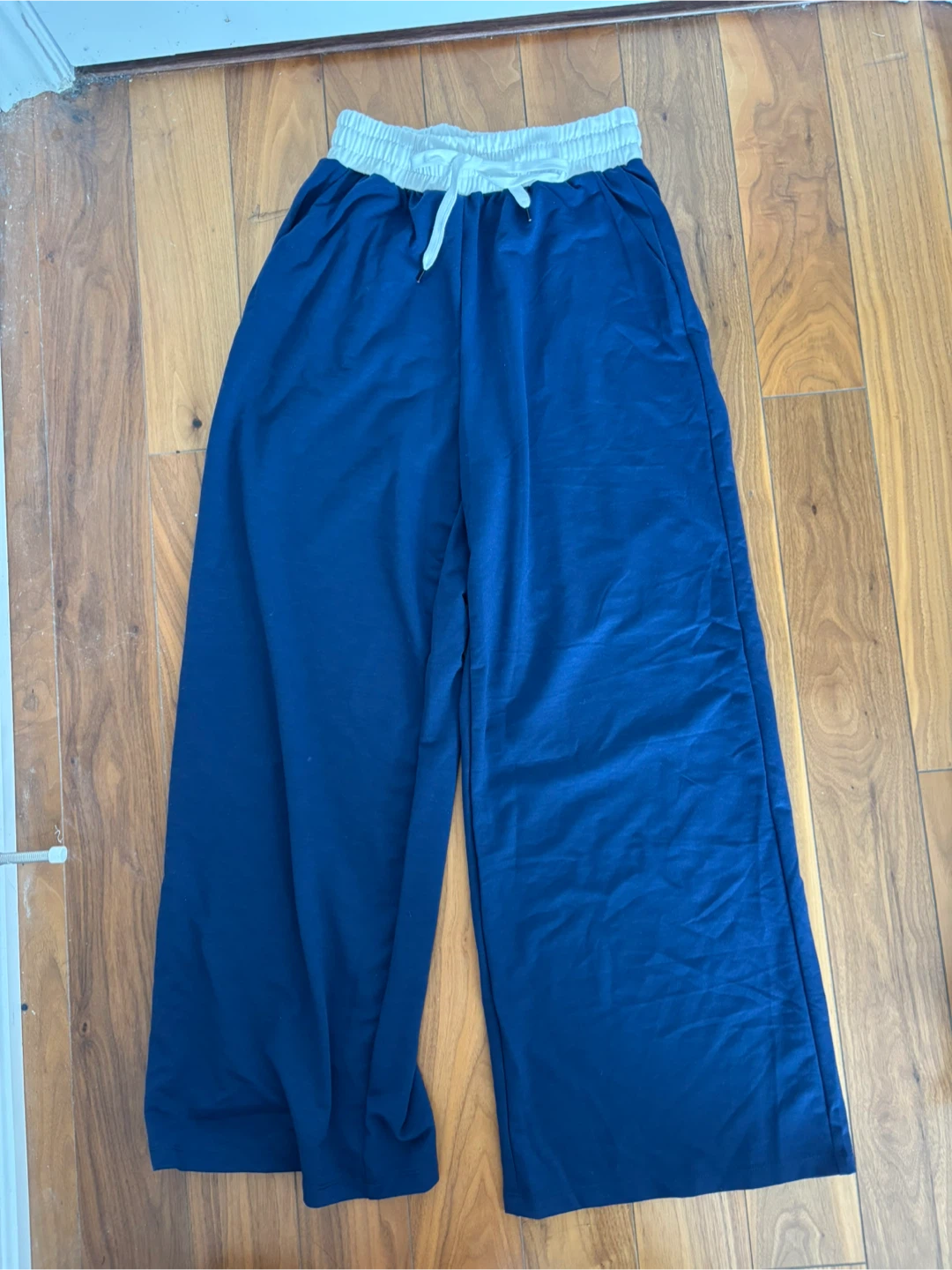 S Navy Wide Leg Sweatpants - photo 2