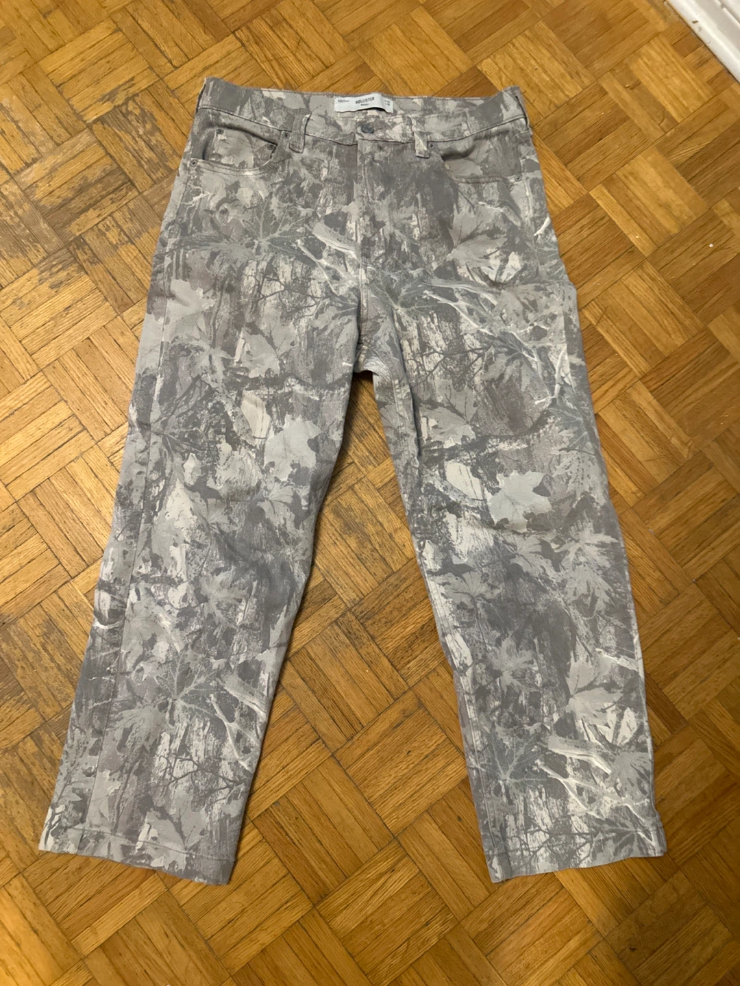 Hollister Baggy Jeans W32 L30 Grey Camo - photo 2
