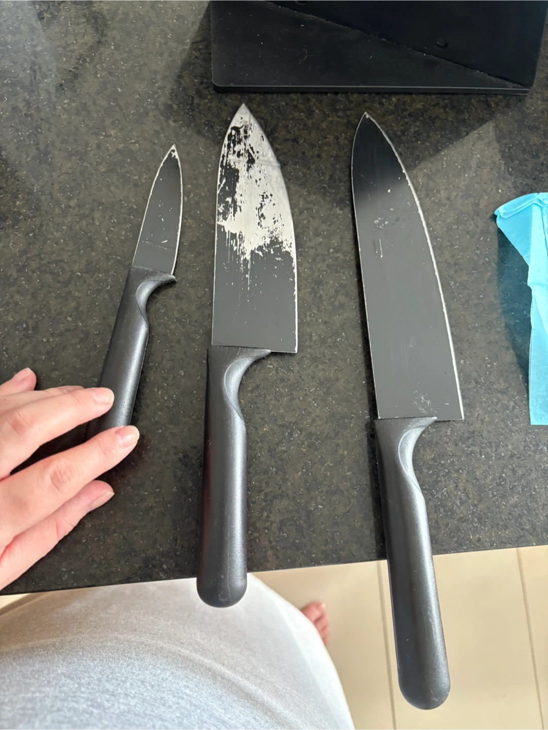 IKEA JÄMFÖRA Knife Block with 3 Knives
