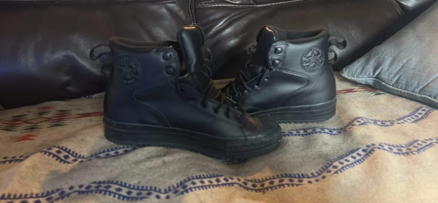 Converse All Star Black Leather Boots