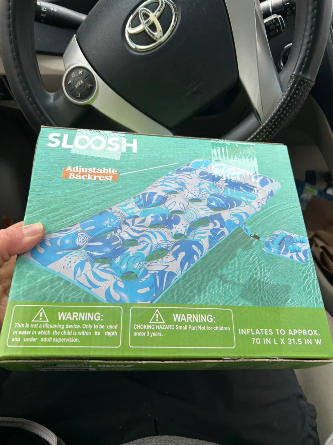 SLOOSH Blue Lounger Inflatable Pool Float - photo 4