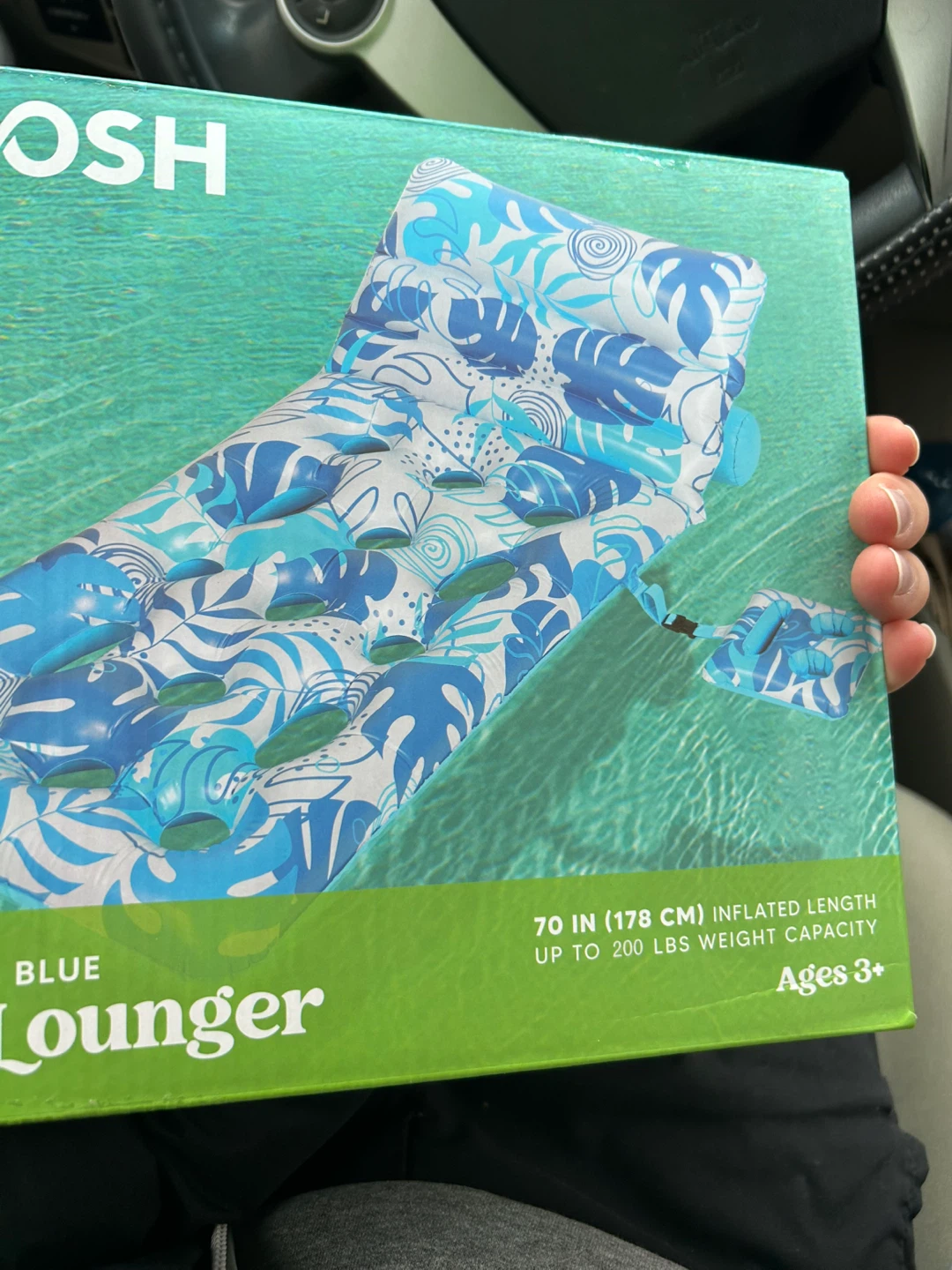 SLOOSH Blue Lounger Inflatable Pool Float - photo 5