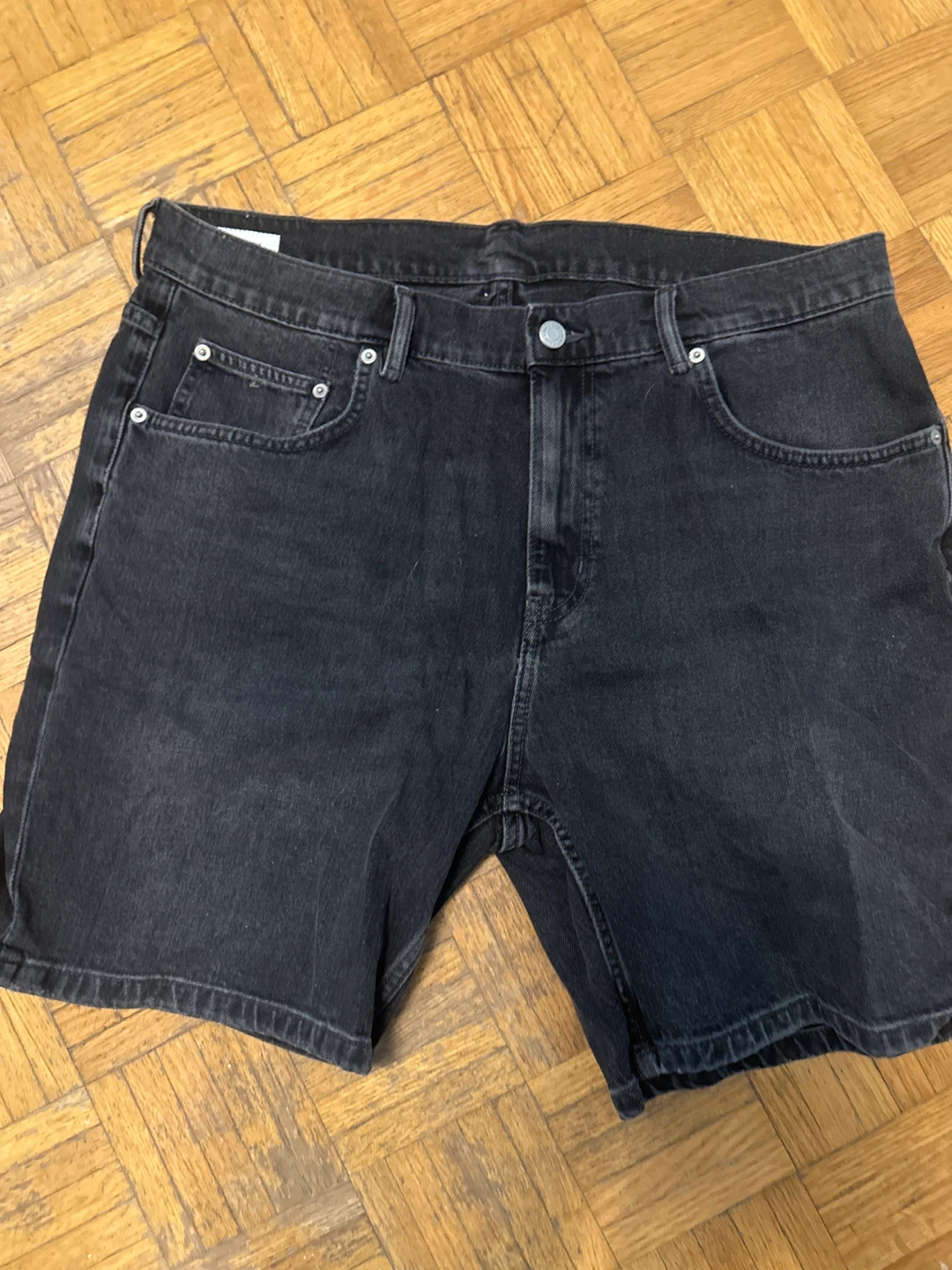 ZARA Black Denim Shorts Size 32 - photo 2
