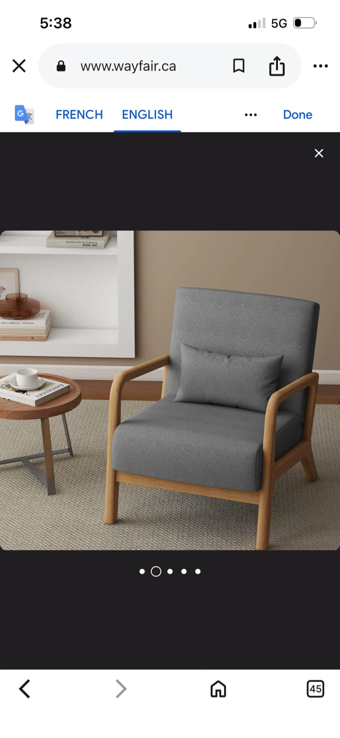 New Jyrin 25.8" Wide Mid Century Accent Chair - photo 2