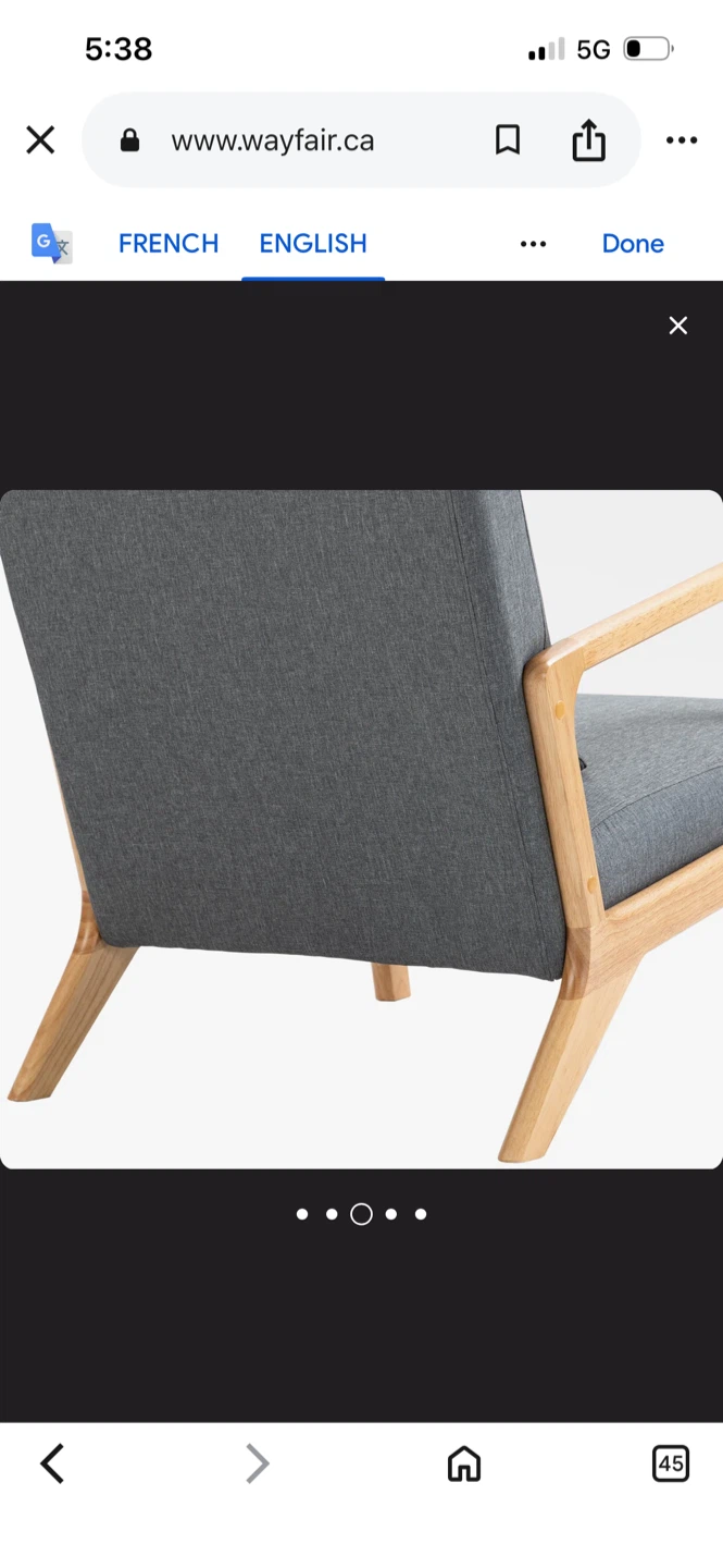 New Jyrin 25.8" Wide Mid Century Accent Chair - photo 5