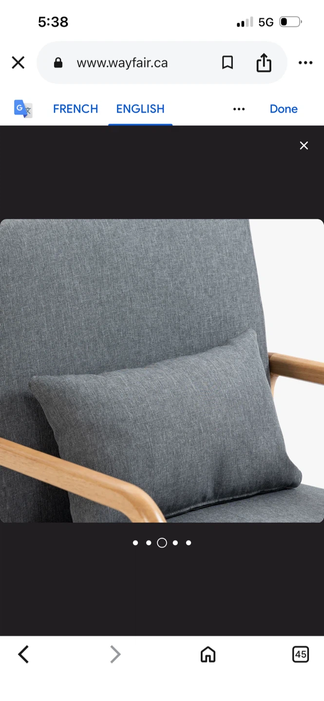 New Jyrin 25.8" Wide Mid Century Accent Chair - photo 3