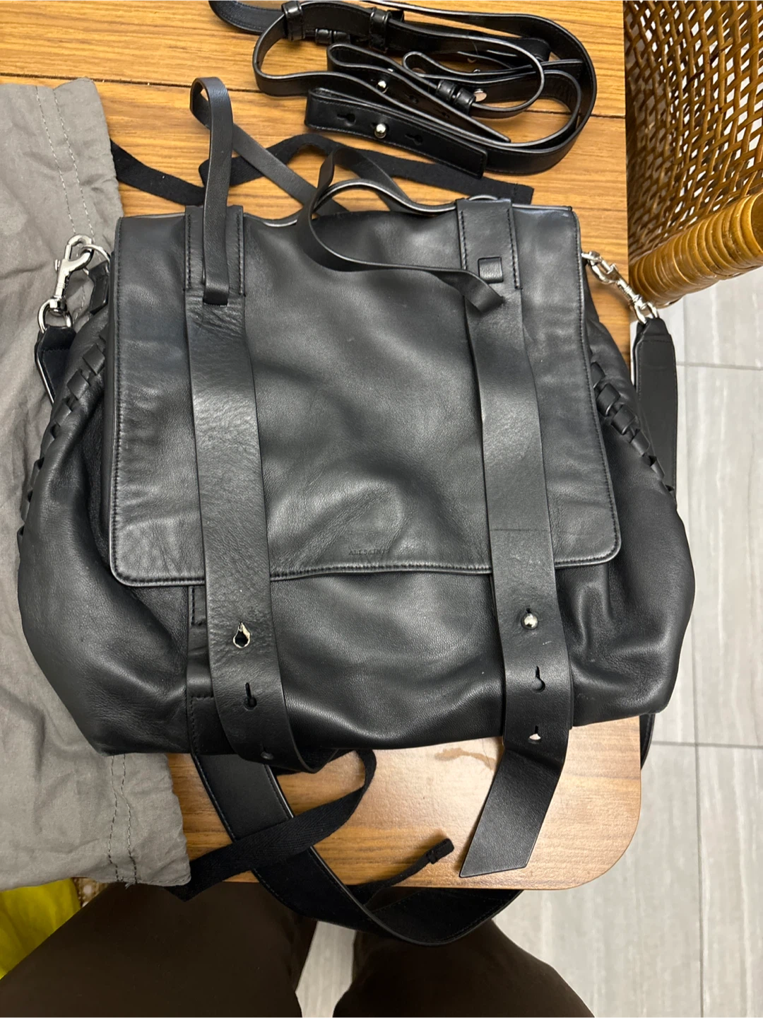 AllSaints Black Leather Bag - photo 2