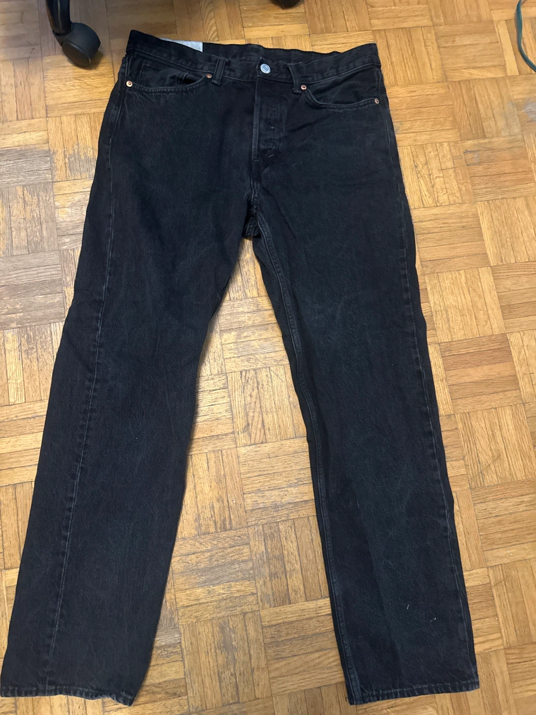 H&M Relaxed Fit Black Denim Jeans - photo 2
