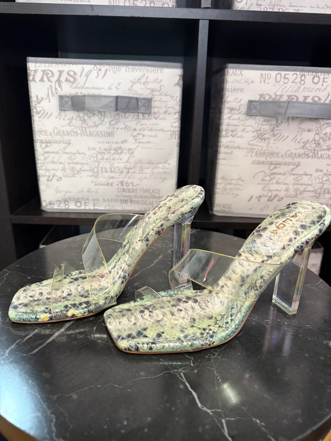 ALDO Clear Strap Heels - Snake Print size 6 - photo 2