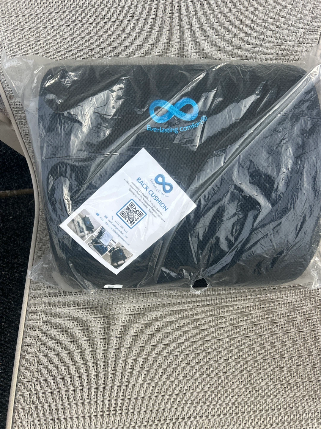 Everlasting Comfort Black Back Cushion
