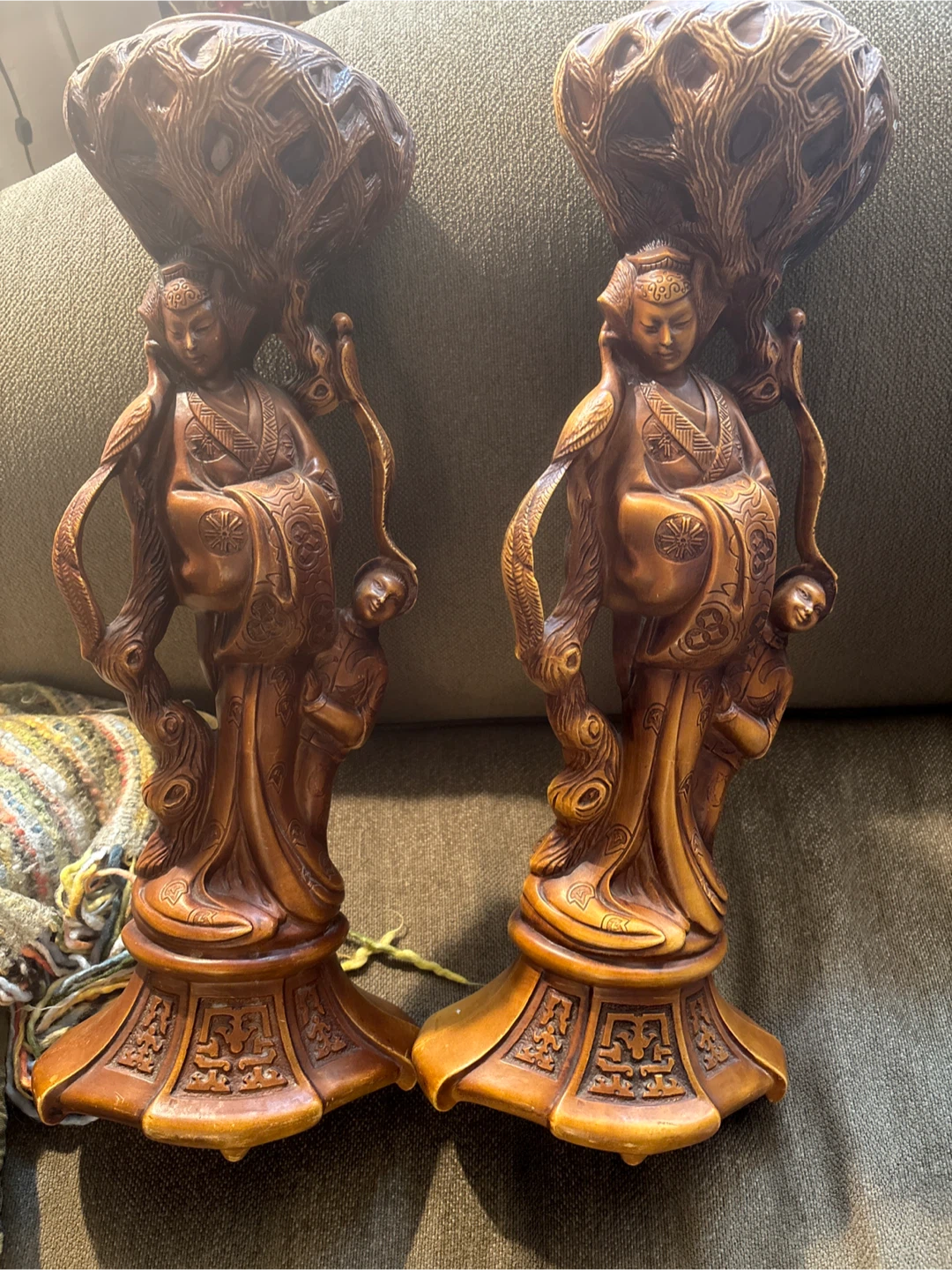 🥕 Vintage Oriental Figurines Set of 2