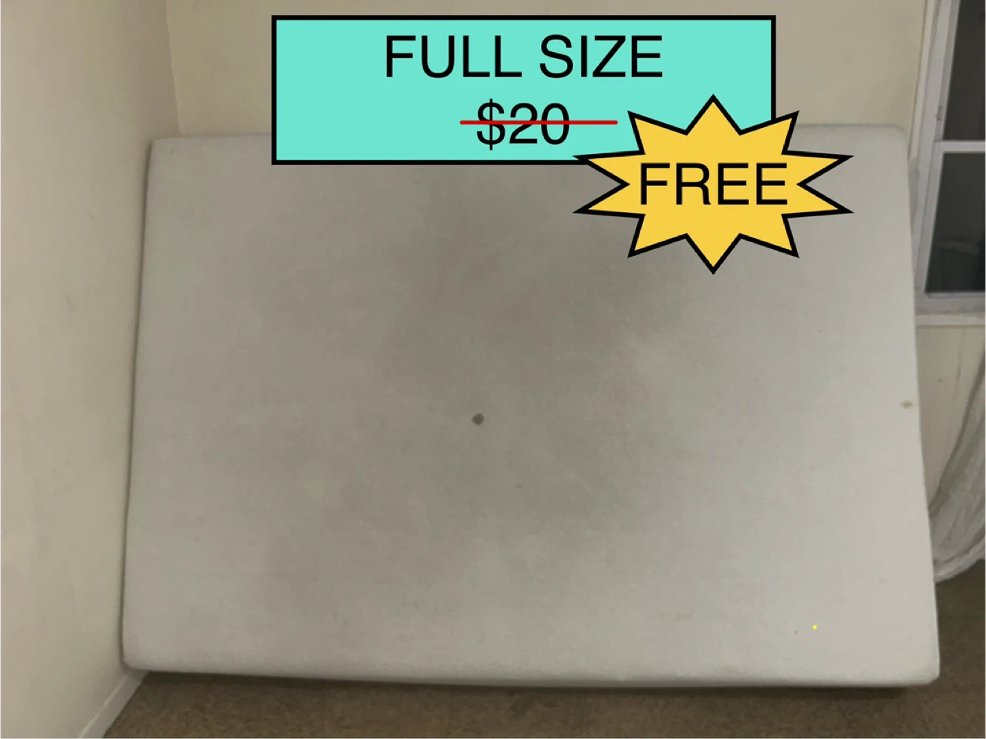 FULL SIZE MEMORY FOAM MATTRESS 🥕