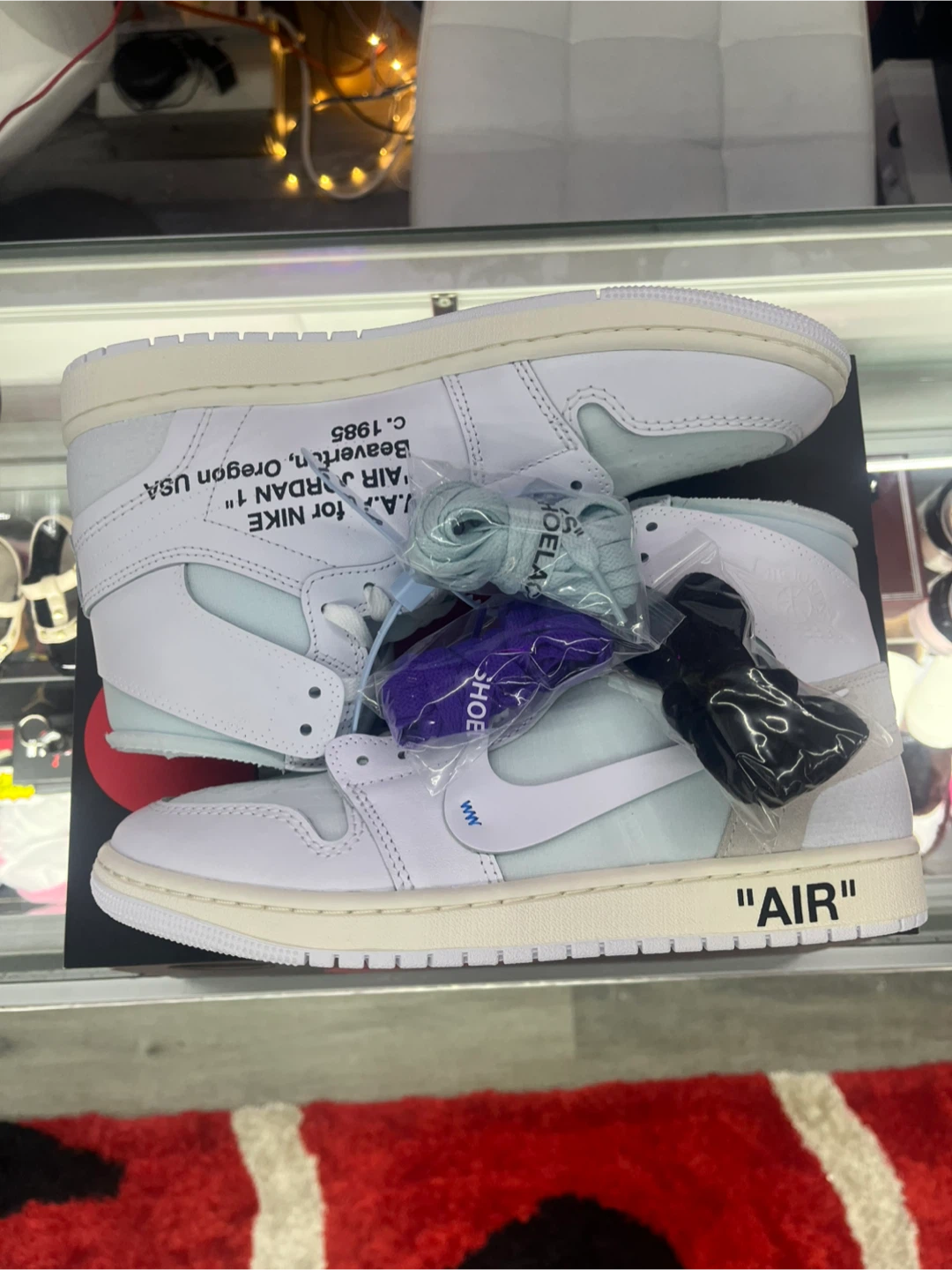 Nike Air Jordan 1 Off-White Sneakers - photo 3