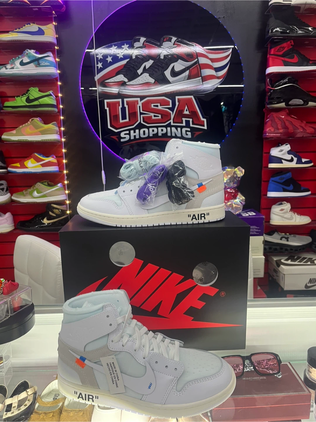 Nike Air Jordan 1 Off-White Sneakers - photo 2