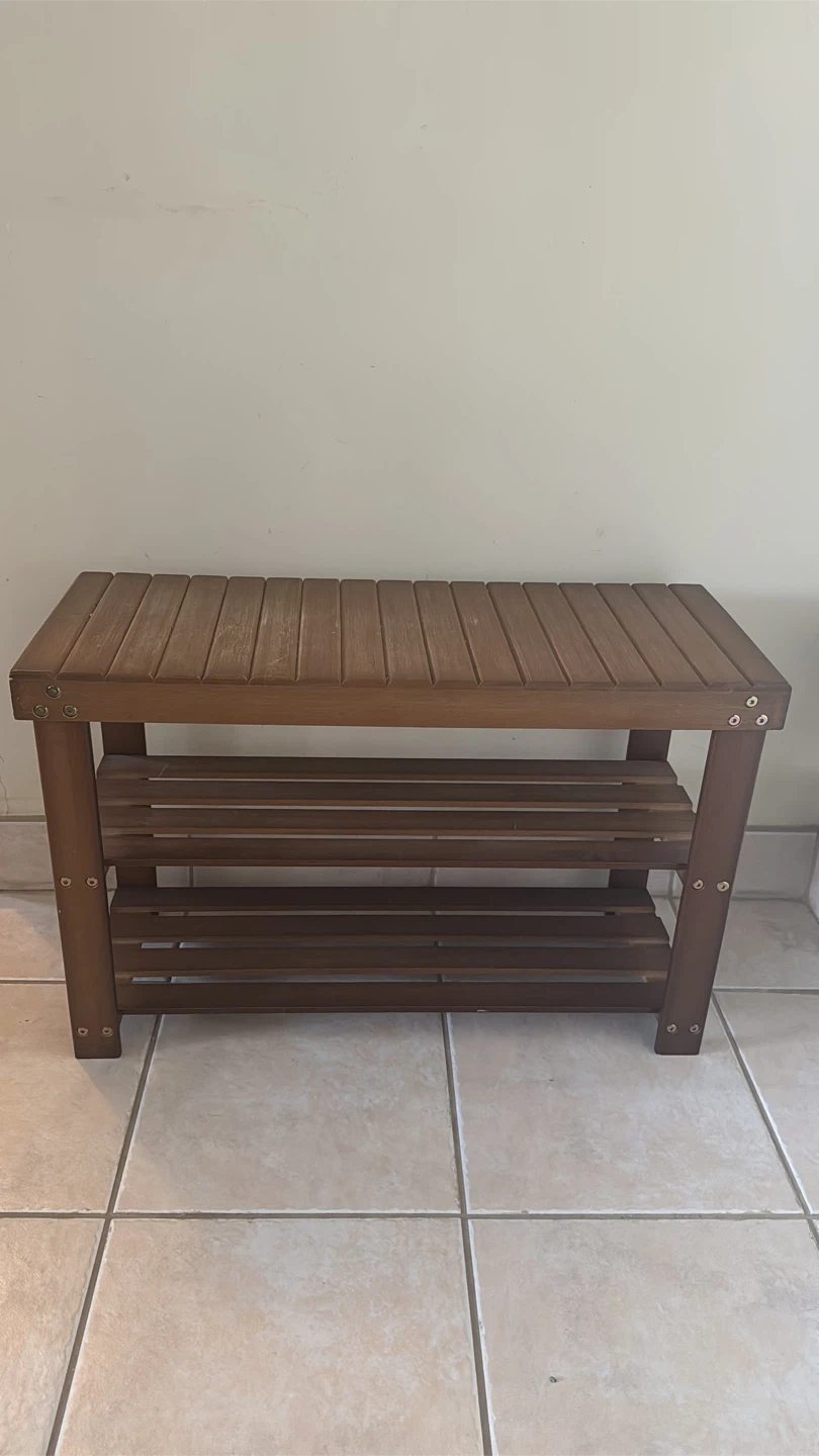 Wooden Shoe Rack Bench