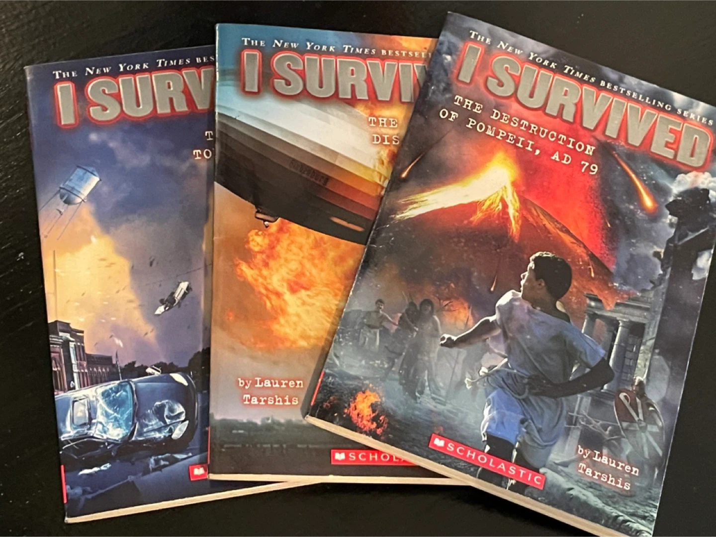 I Survived Series Books (Pompeii, Joplin Tornado, Hindenburg)