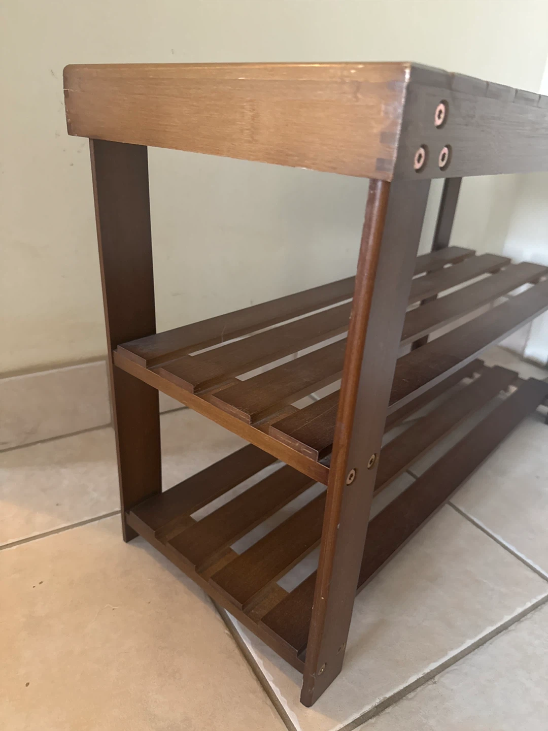 Wooden Shoe Rack Bench - photo 3
