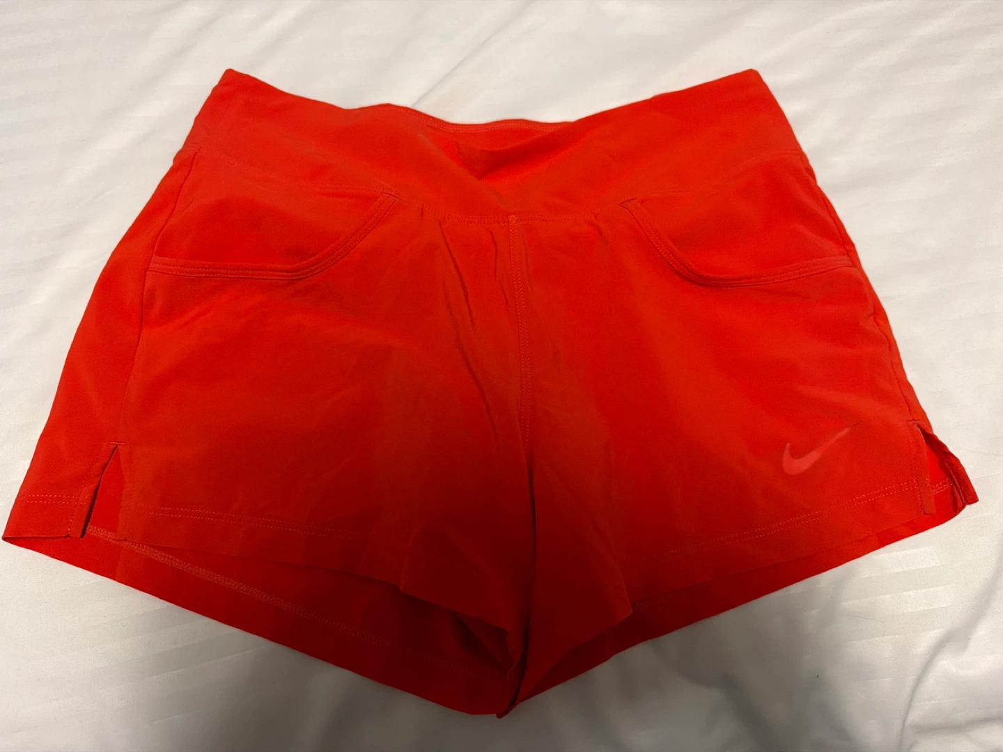 Nike Dri-FIT Orange Athletic Shorts - Size S
