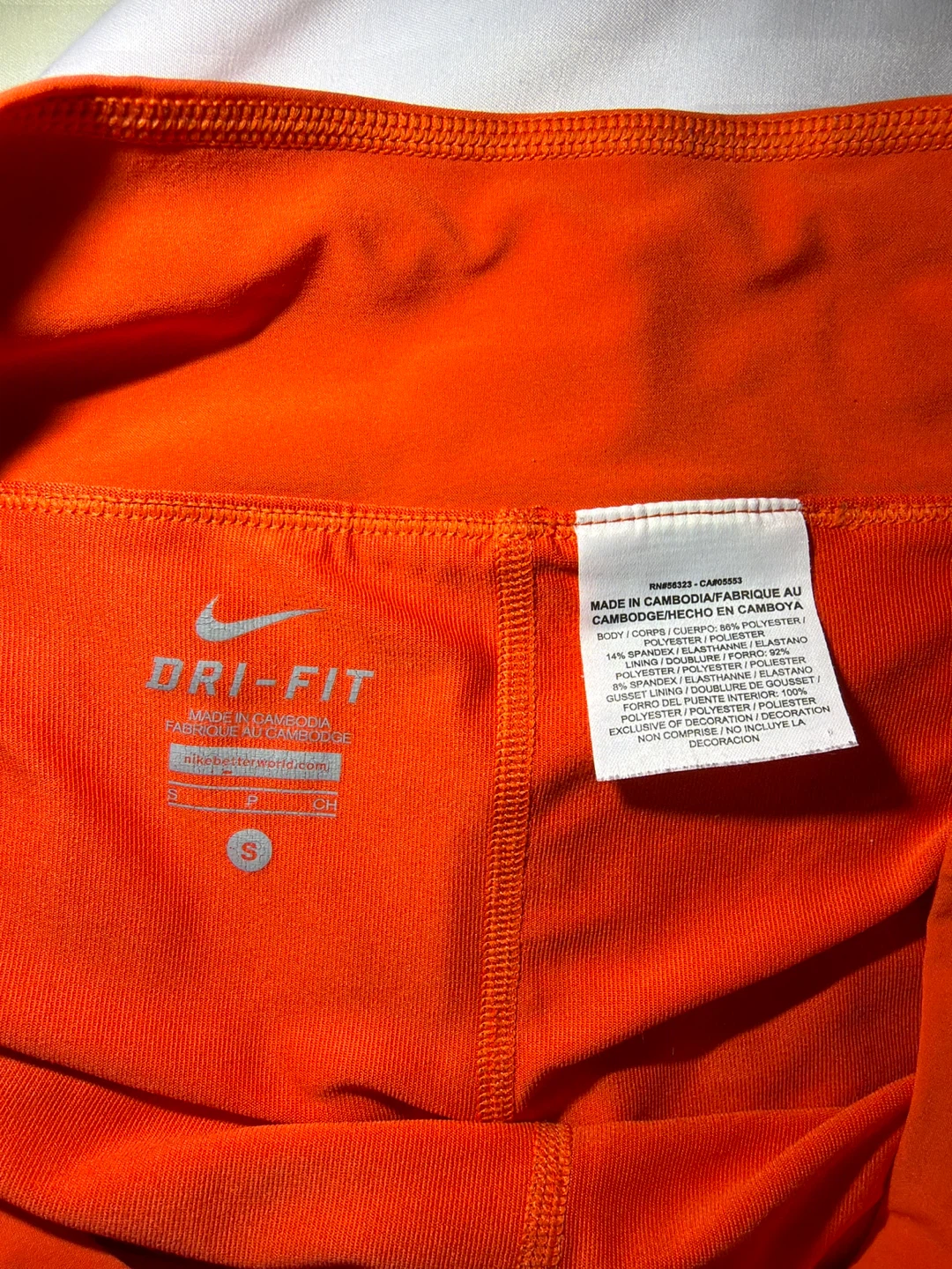 Nike Dri-FIT Orange Athletic Shorts - Size S - photo 3