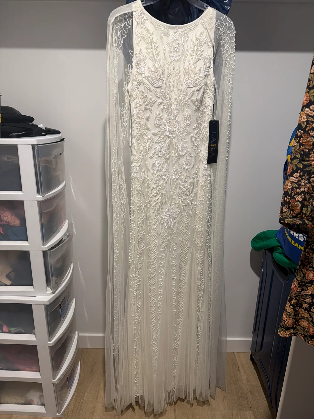 Lara Designs Ivory Beaded Gown Size 10 - photo 2