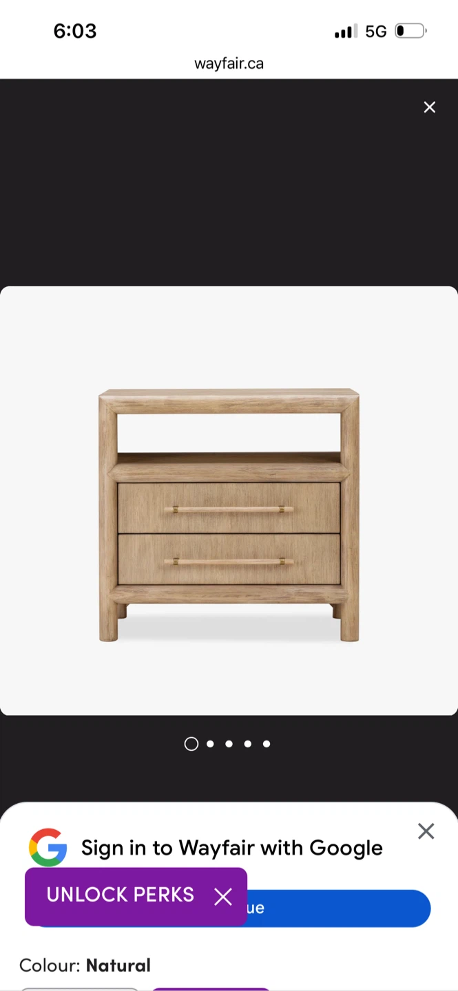 New Colleen 28" W Nightstand with Two USB - photo 2