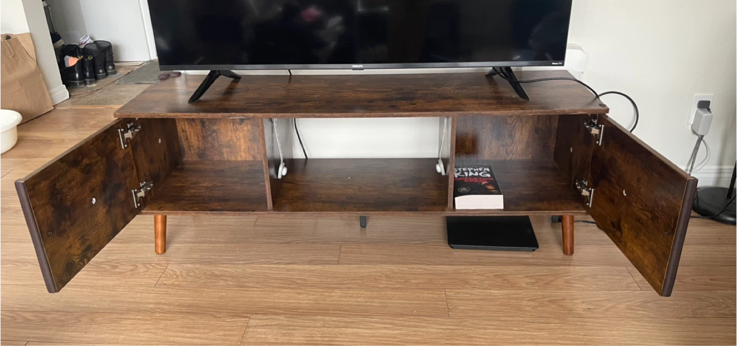 Josebe 65" TV Stand Media Console - Retro Brown - photo 3