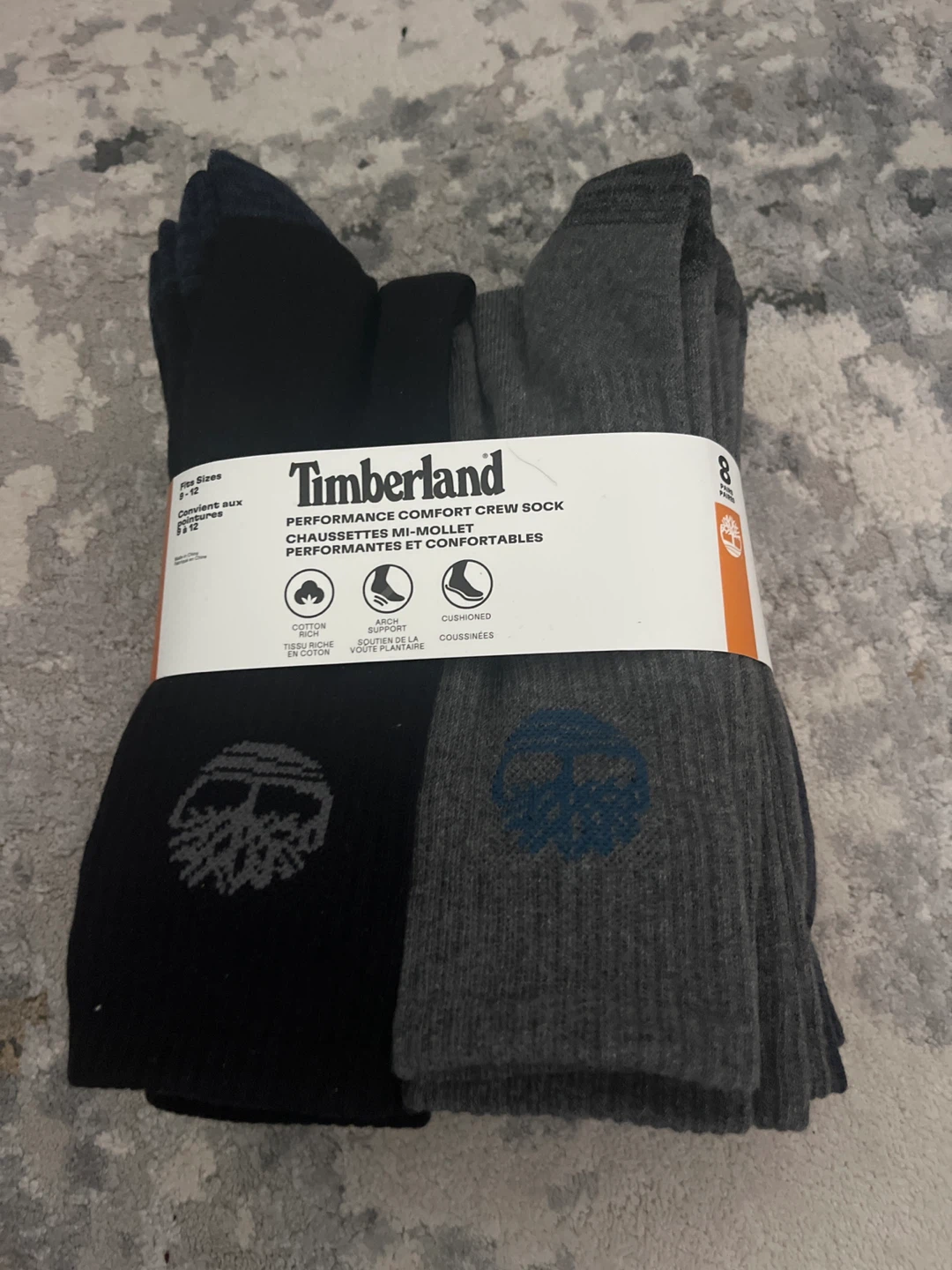 Timberland Performance Comfort Crew Socks - 8 Pack