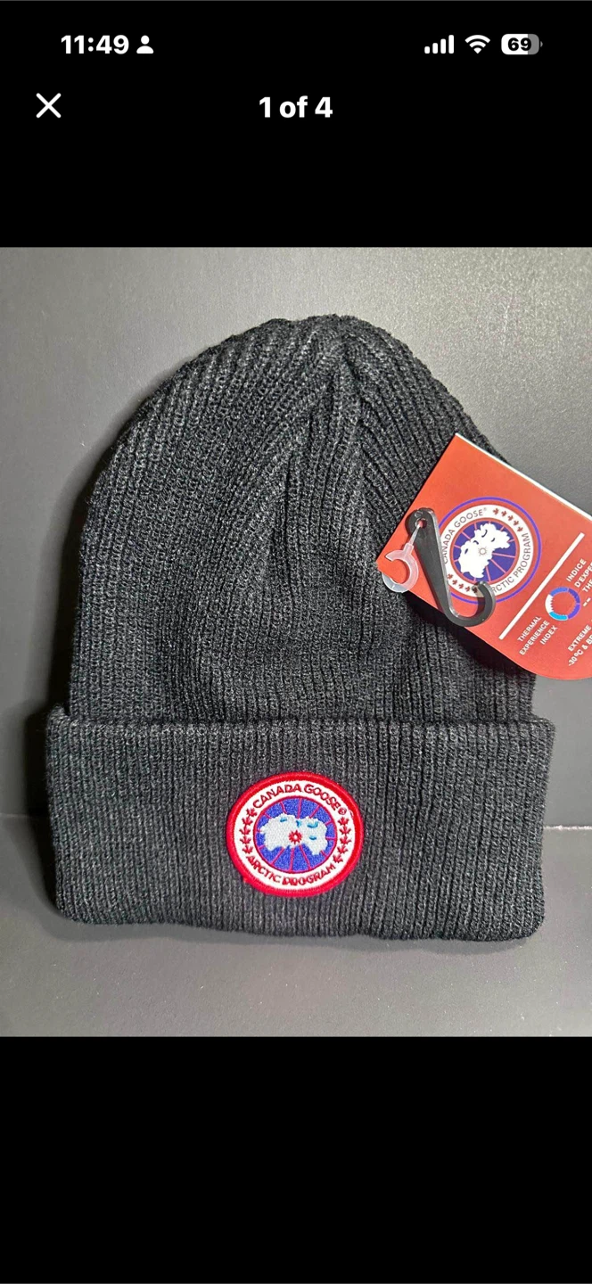 New Canada Goose Ribbed Beanie