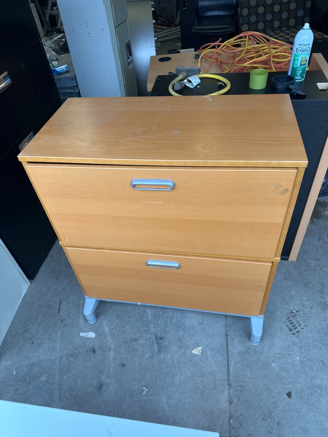 2-Drawer Wooden Filing Cabinet