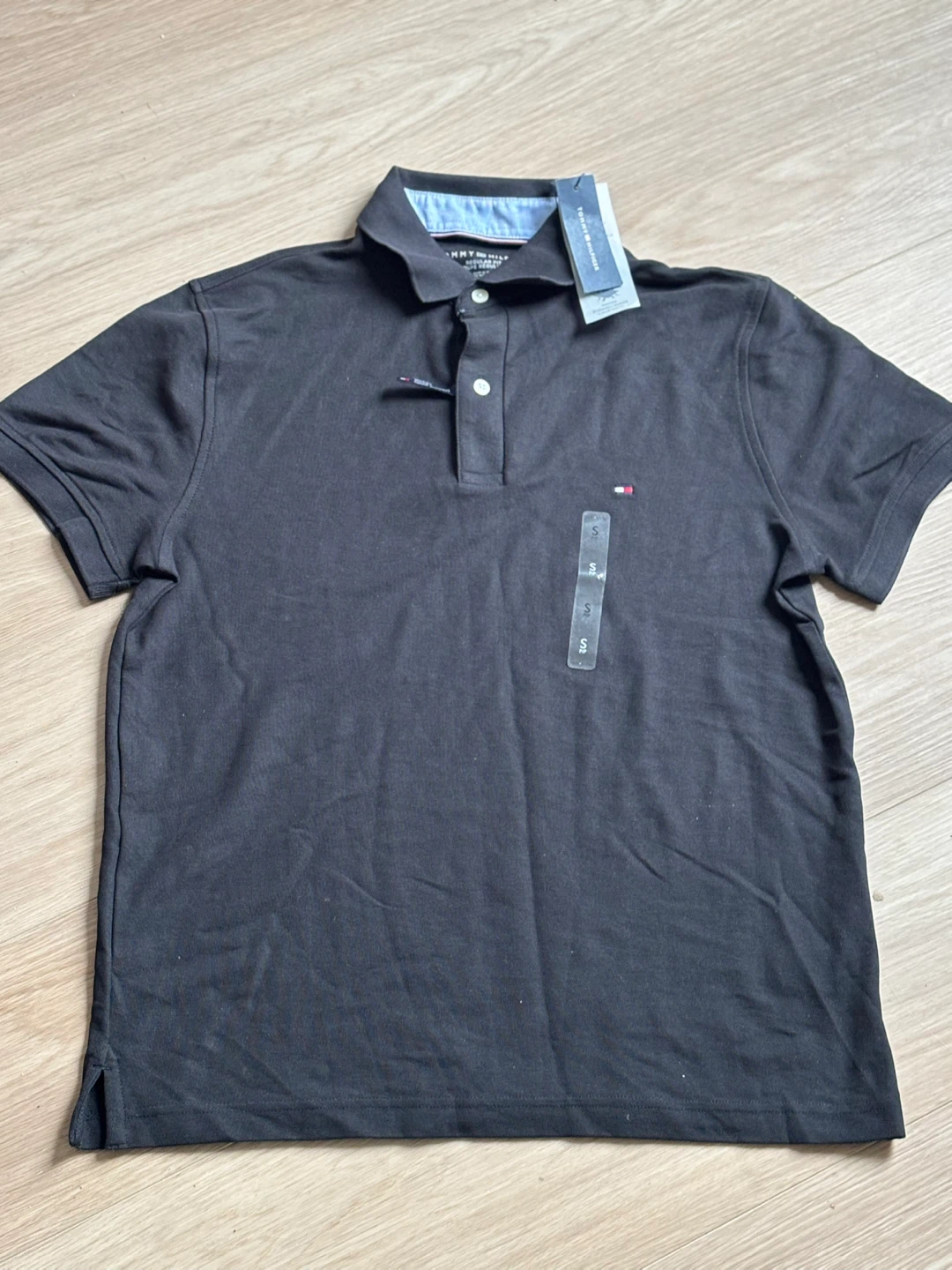 Tommy Hilfiger Black Polo Shirt - Size S