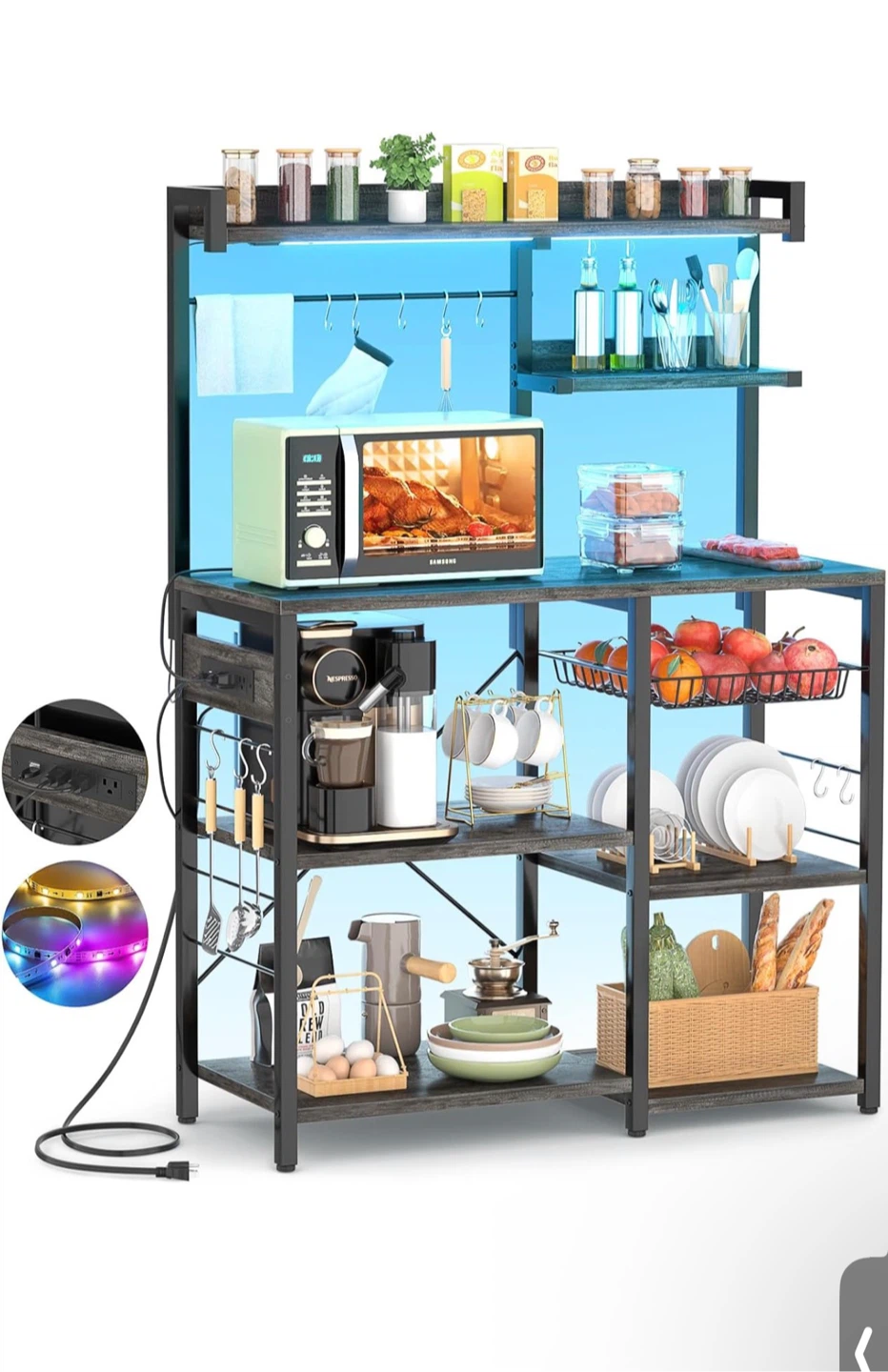 Kitchen Baker's Rack with RGB LED Lights