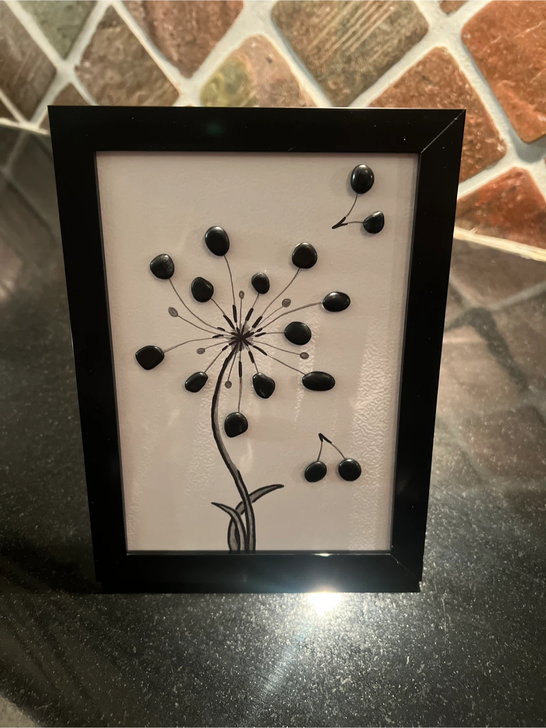 Framed Dandelion Art