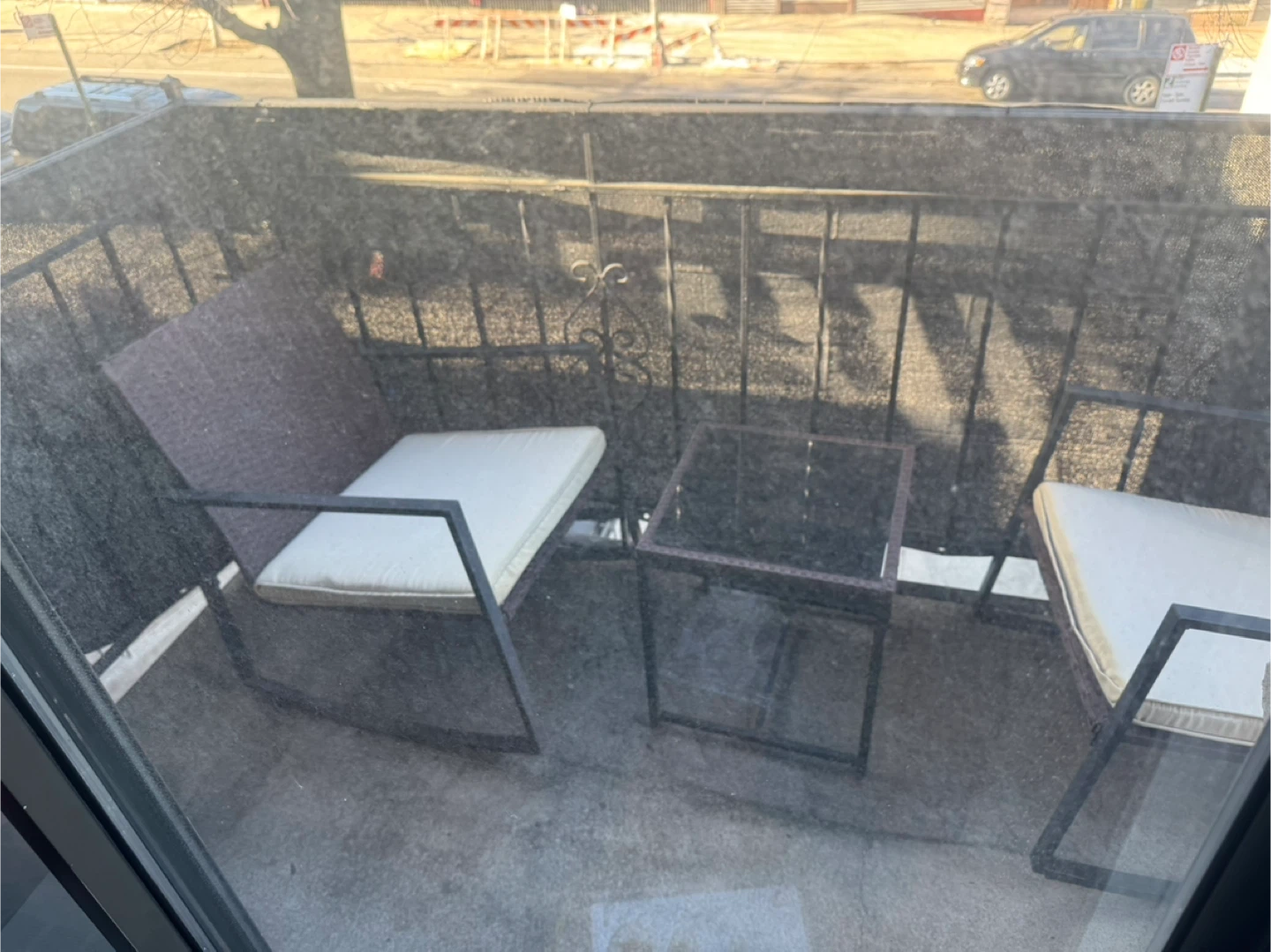 Outdoor Bistro Set - 2 Chairs & Side Table