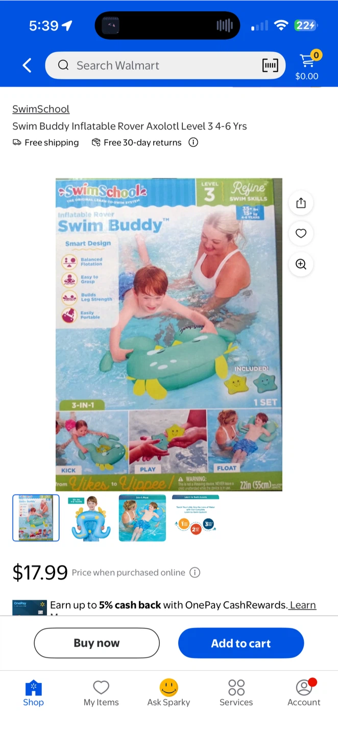 SwimSchool Inflatable Rover Swim Buddy - Level 3 - photo 3