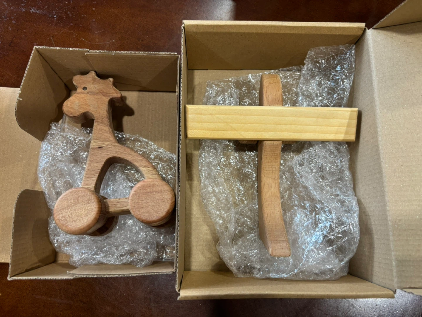 Wooden Giraffe and wooden plane - photo 2