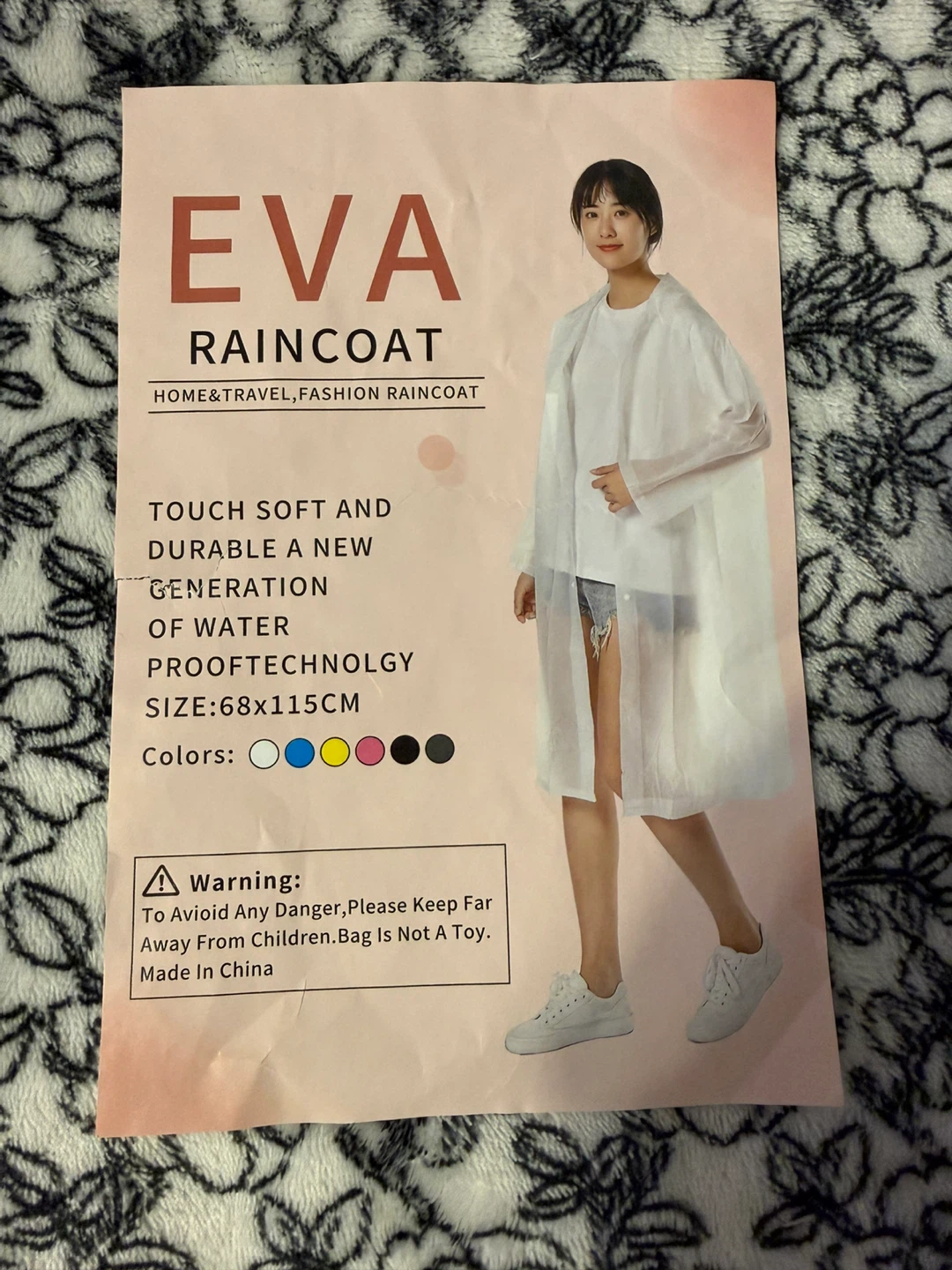 EVA Raincoat - One Size, White - photo 2
