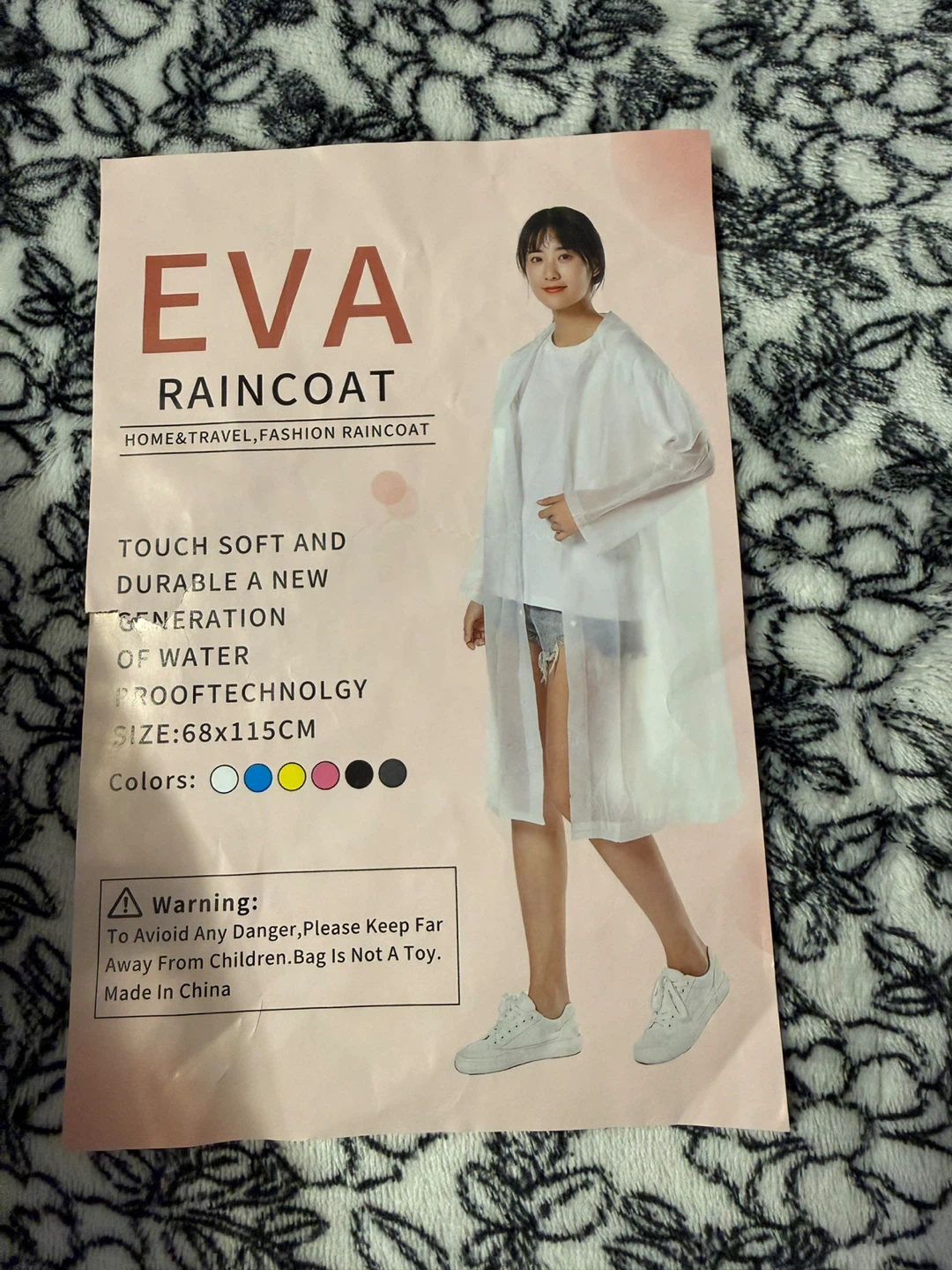 EVA Raincoat - One Size, White - photo 3