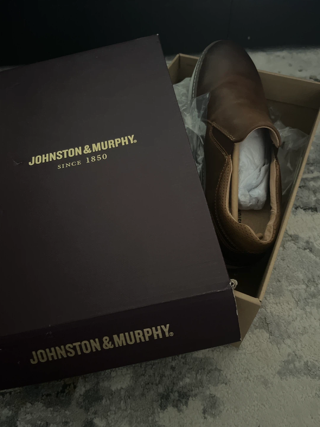 Johnston & Murphy McGuffey Lug Slip-On Shoes - Brown Size 9