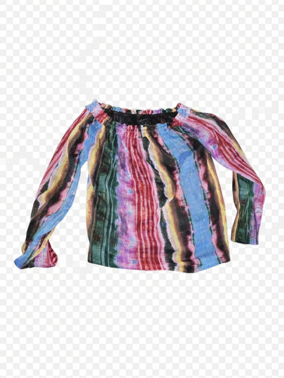 Women's Multicolor Striped Long Sleeve Top