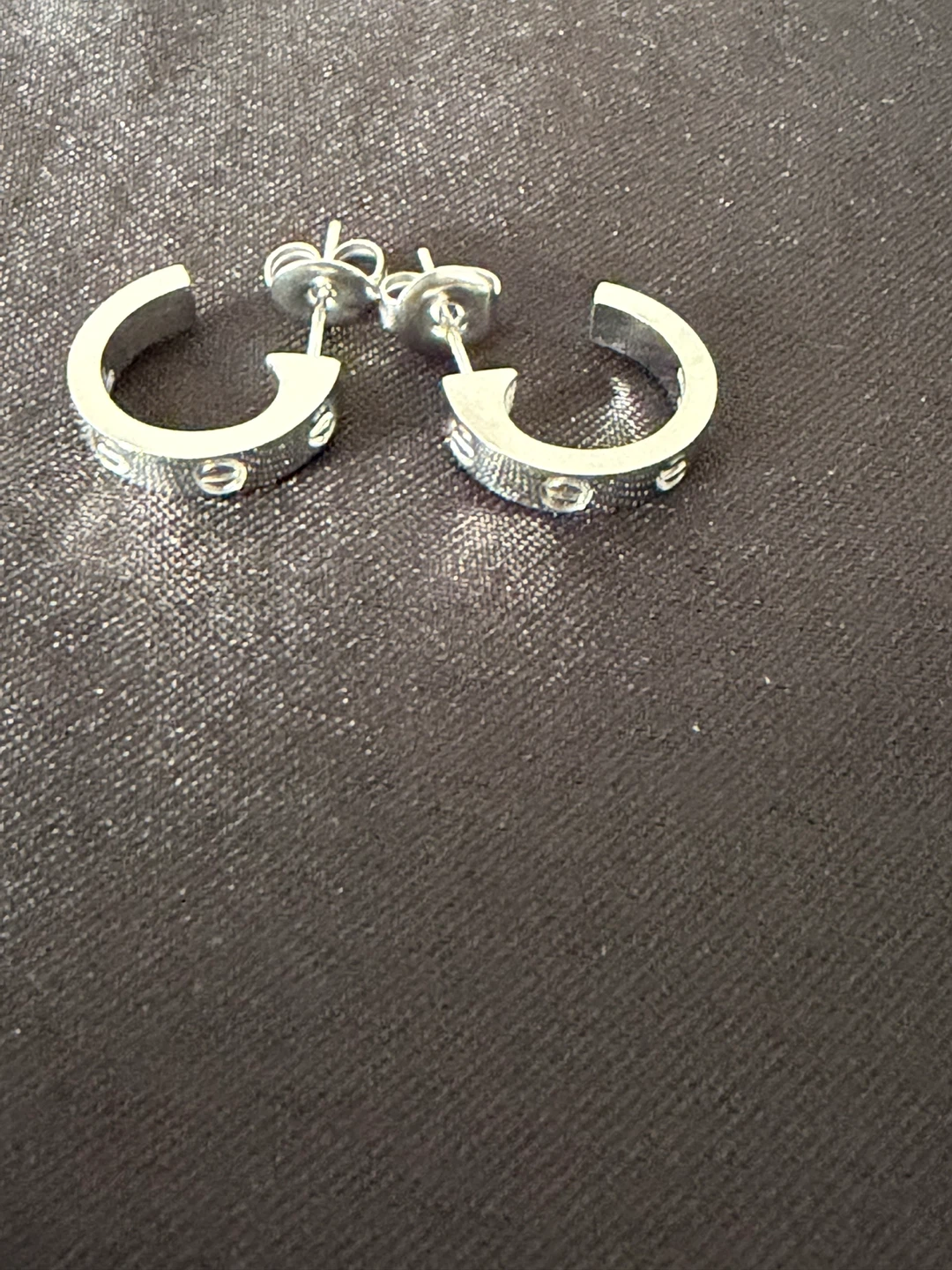Silver Hoop Earrings - photo 2