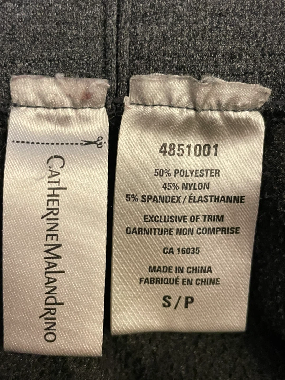 Catherine Malandrino Grey Leggings S/P - photo 3