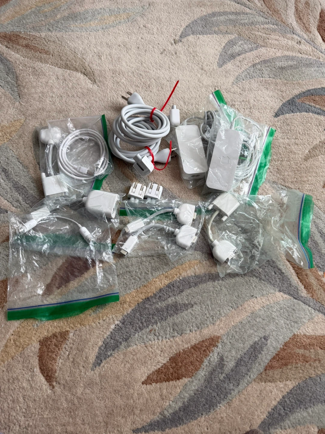 Apple  Lot – USB-C Chargers, Mini-DVI Adapters, Cables