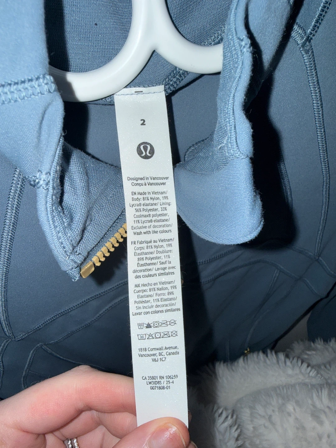 Lululemon Blue Jacket Size 2 - photo 2