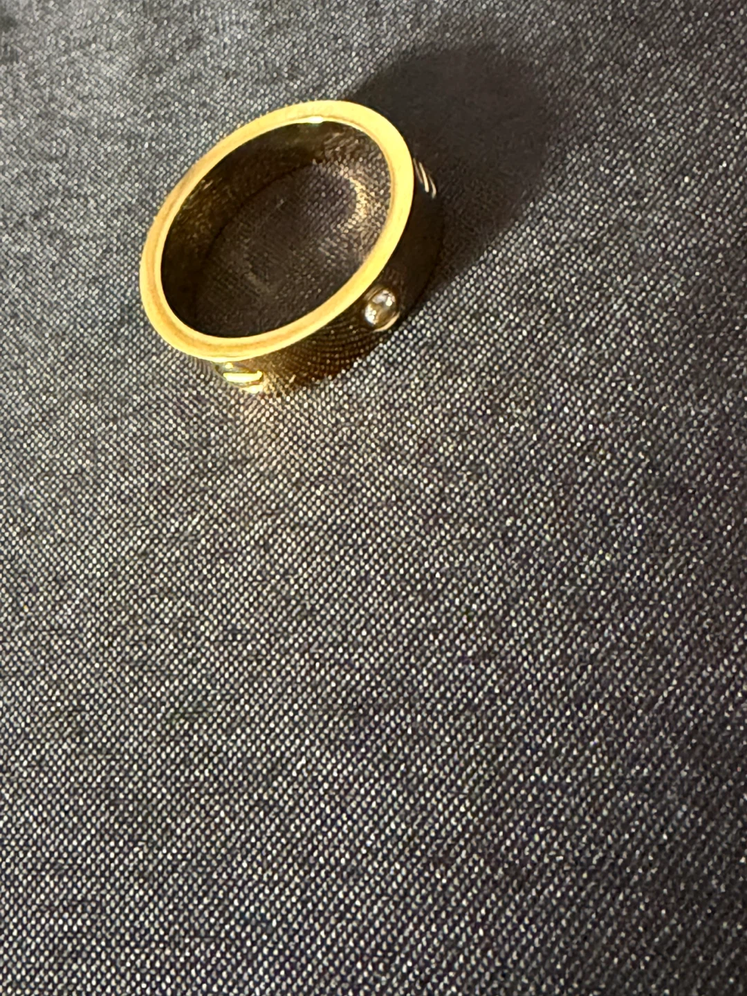 Gold Love Ring with Diamonds - photo 2
