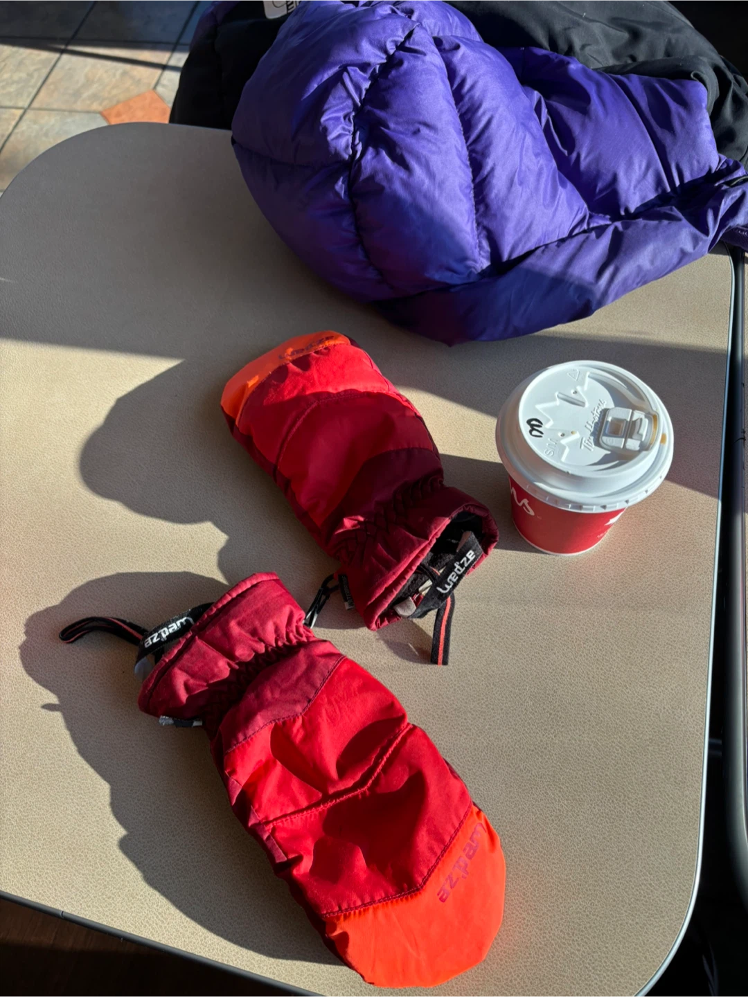Wedze Ski Mittens - Red/Orange - photo 2