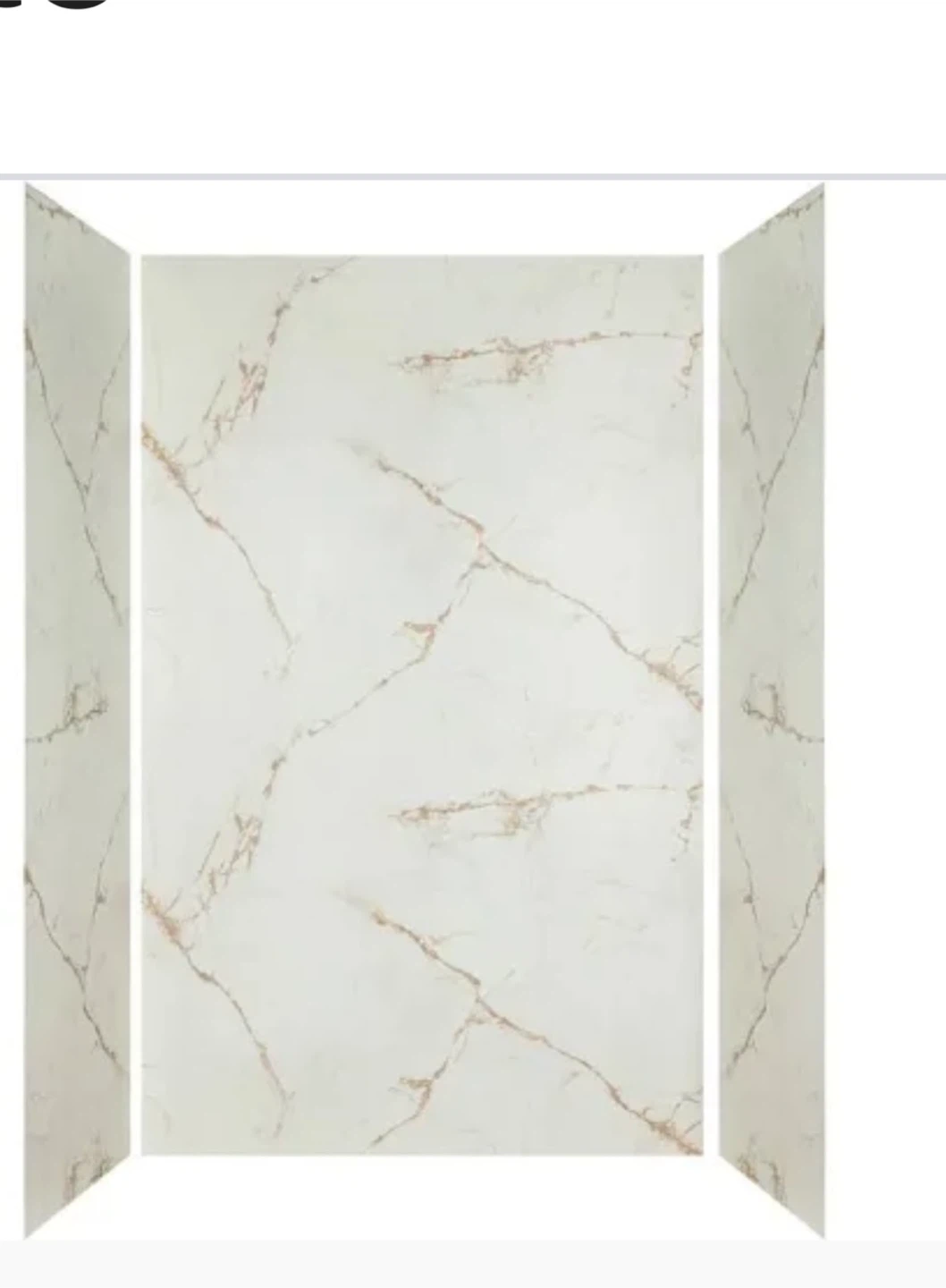 Marble Pattern Shower Wall Panels (Set of 3)